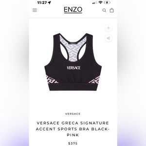 Versace Greca Signature Accent Sports
Bra small new with no tags